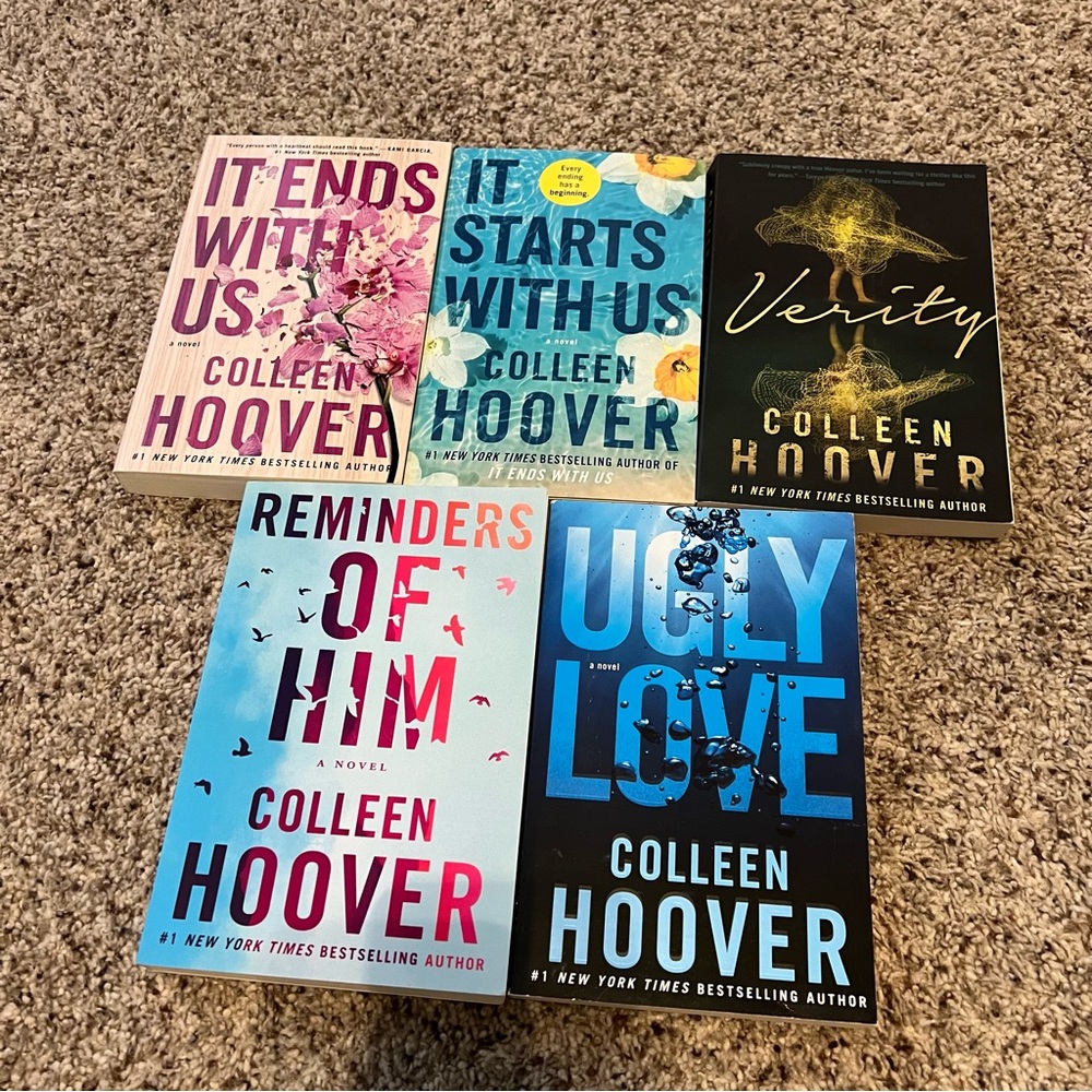 Colleen Hoover Book Lot: Verity, It Ends With Us, Ugly Love etc.
